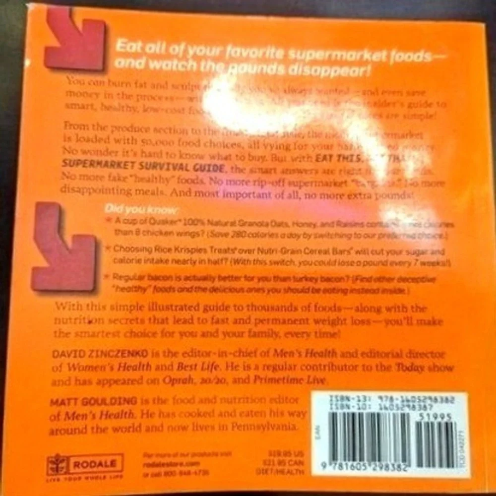 Eat This Not That Supermarket Survival Guide Book Food Swaps David Zinczenko